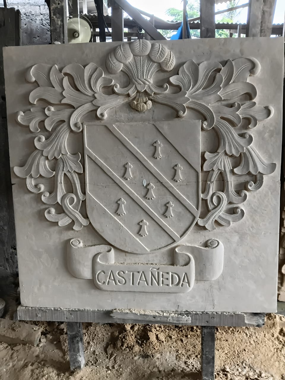 Custom Logo Carving in Paras Stone
